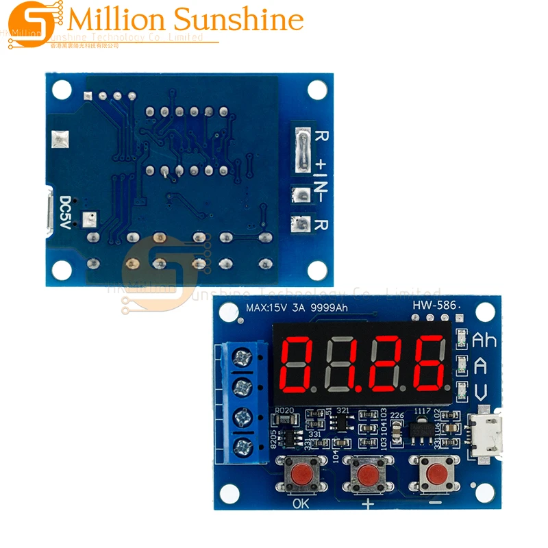 ZB2L3 Battery Tester LED Digital Display 18650 Lithium Battery Power Supply Test Resistance Lead-acid Capacity Discharge Meter