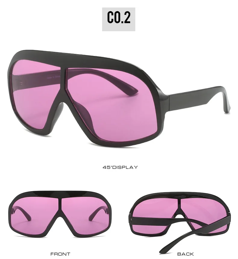 Vintage One-Piece Oversize Shield Sonnenbrille für Damen – Neue Mode Leopard Farbverlauf Sonnenbrillen für Damen – Sexy Fahrbrillen UV400 – Detail 8