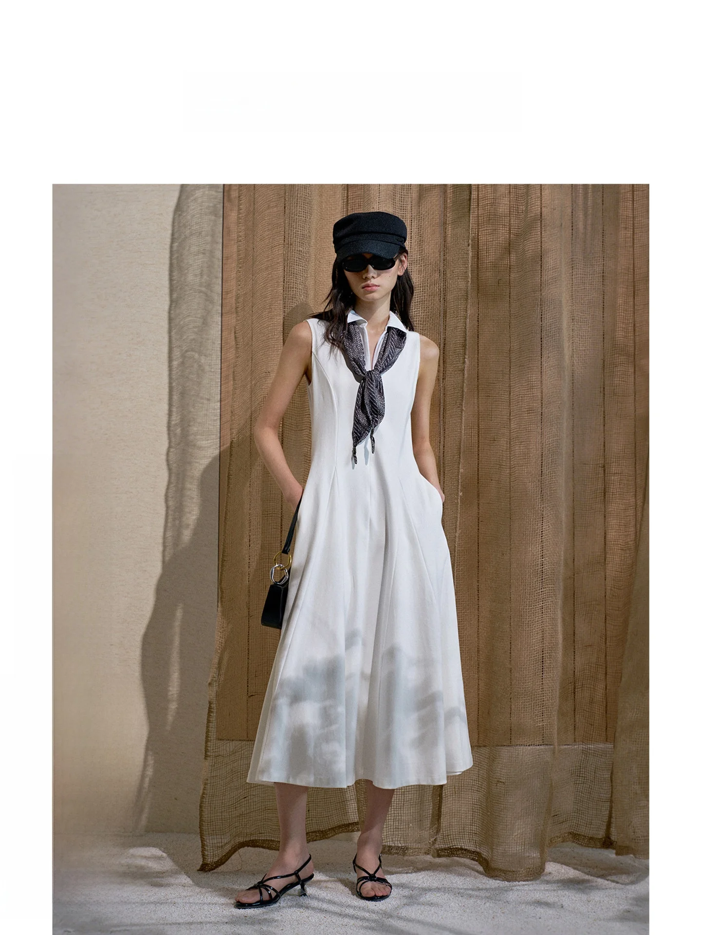 

Новое летнее платье ZhiZhi Long Svel A-Line с воротником-стойкой, повседневное, из хлопка, для города и путешествий, коллекция 2026