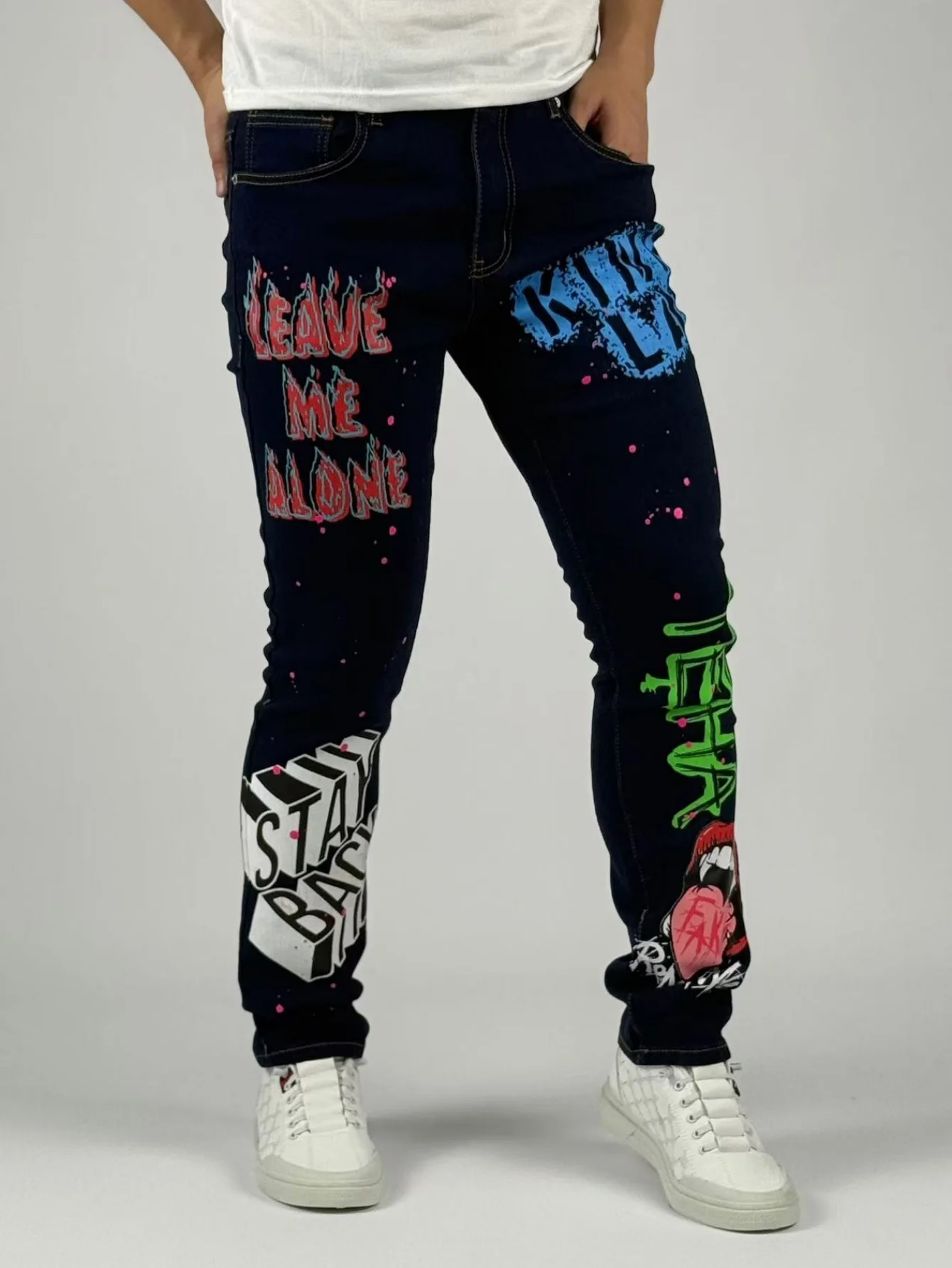 Marque King Jeans - Y2K classique et polyvalente adaptée aux fêtes et aux mariages imprimés à la mode et à la mode