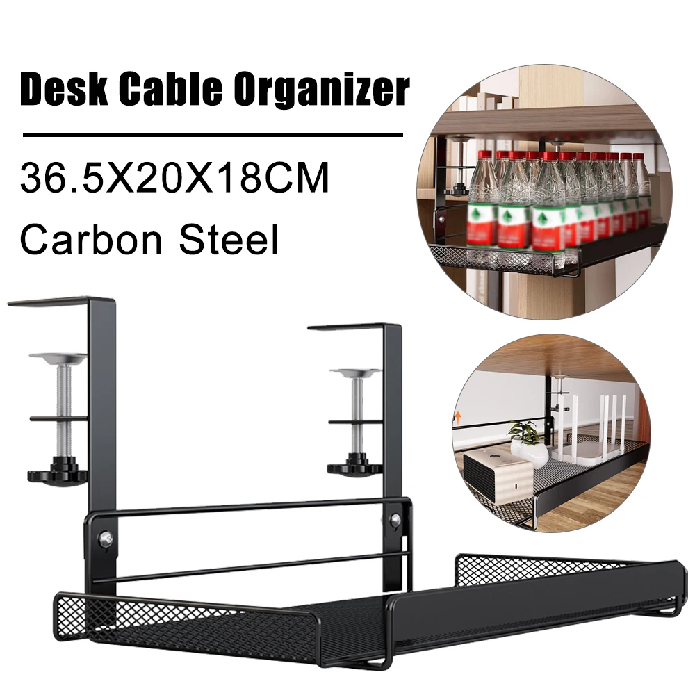 

Under Desk Cable Management Tray Wire Management Tray Cable Management Racks No Drill Steel Desk Cable Socket Organizers Tools