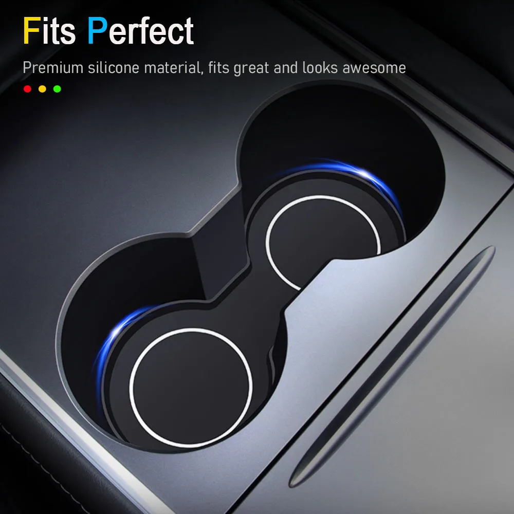 حامل الكأس إدراج ل تسلا نموذج Y العرعر نموذج 3 2025 2026 اكسسوارات مركز وحدة التحكم صندوق تخزين الحصير كأس كوستر الوسادة الكسوة #6