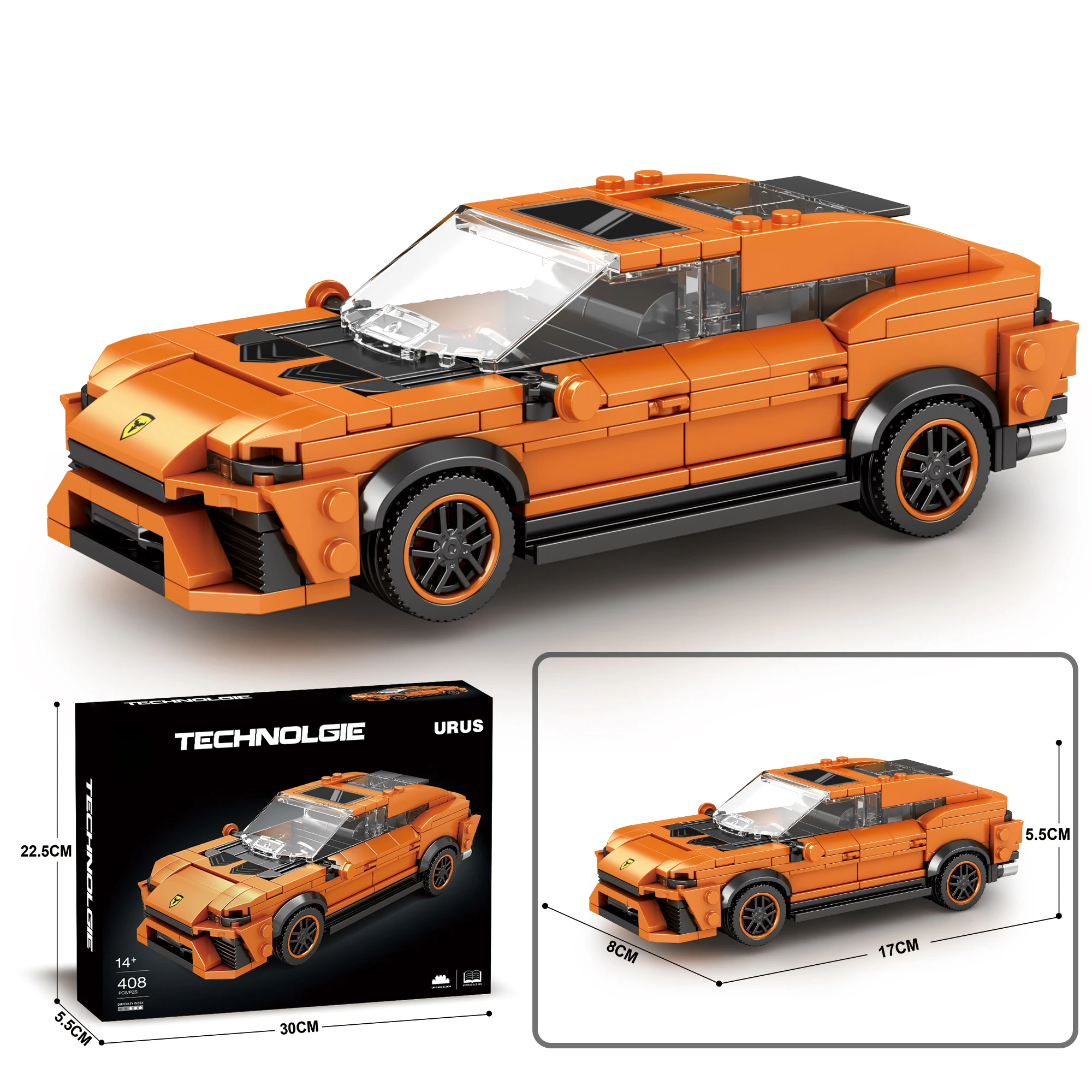 

Super Sport Utility Vehicle Racing Car Building Block Set, Famous Super Model Spoets Car Construction Toys for 8+ Kids (408 PCS)