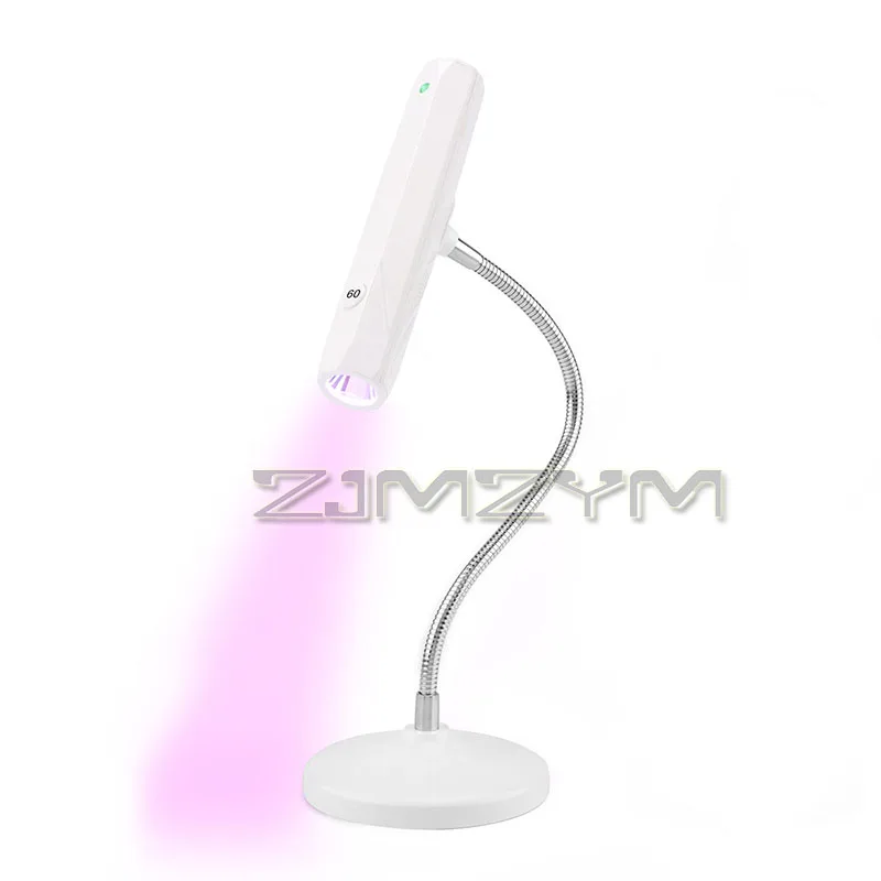 9W เซนเซอร์เครื่องเป่าเล็บ Flash Cure หลอดไฟ LED มือถือมินิเครื่องเป่าเล็บไร้สายแสงสีแดง 360 ° สายยางยืดหยุ่นปรับได้