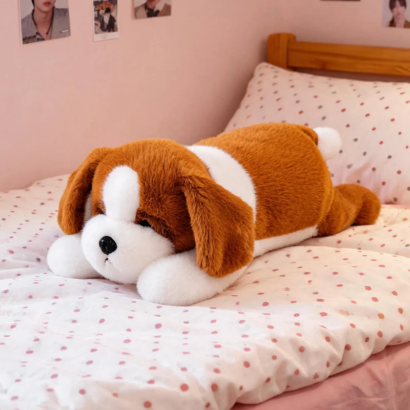 30/40/50cm Kawaii Lying Animal Plush Doll Pillow Panda Dinosaur Hippo Dog Plush Toy Home Decor Appease Gift For Children view 2