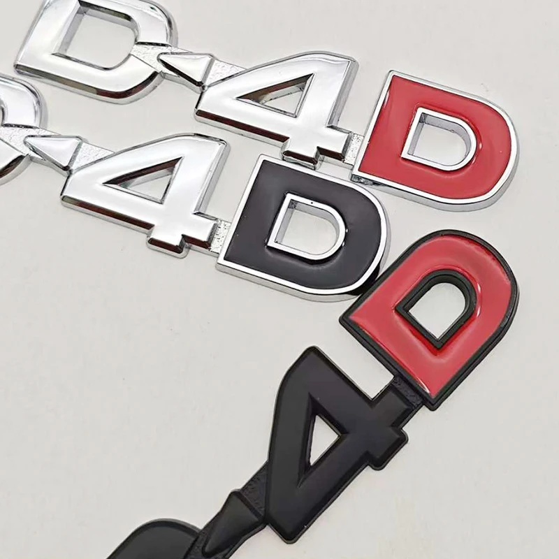 3D Metal Car Letters Logo D4D Badge Trunk Fender Emblem Sticker For Toyota Yaris Corolla Avensis Land Cruiser Hilux Accessories 4