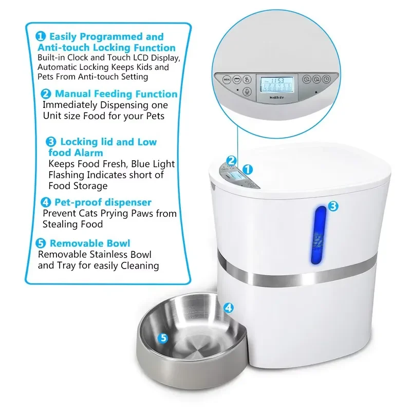 S36 for Automatic Pet Feeder with WiFi Connectivity Online Feeding Schedule Setup No Worry Feeding