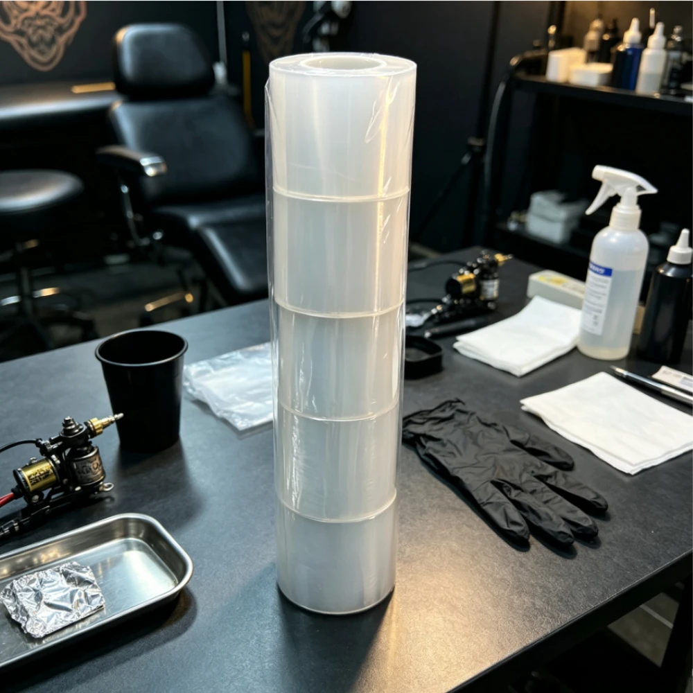 1 Roll 42MM*200M Tattoo Clear Wrap Cover Preservative Film Tattoo Film Permanent Makeup Tattoo Eyebrow Supplies Tool
