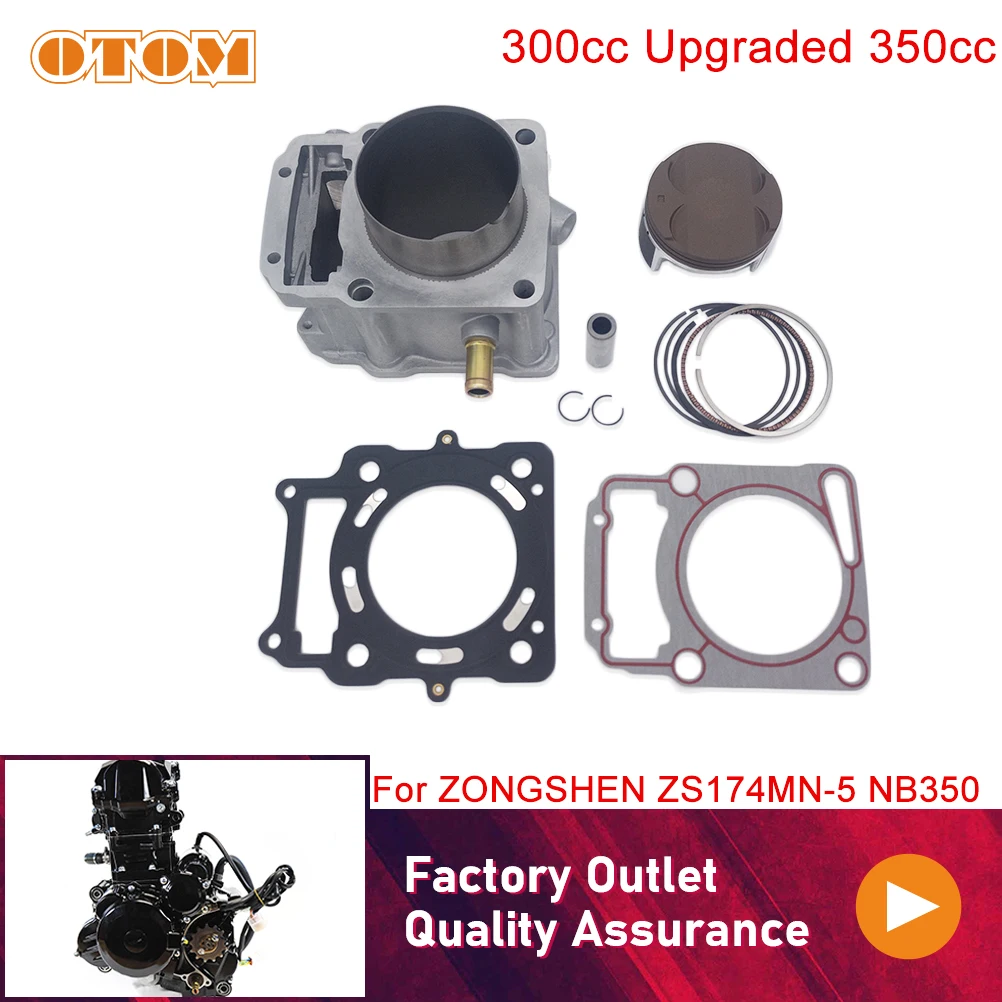 77mm Motorcycle Air Cylinder Block Piston Ring Gasket Kit For ZONGSHEN ZS174MN-5 NB300 NB350 Engine Part 300cc Upgraded to 350cc