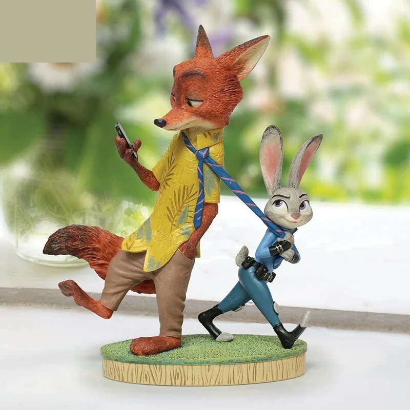 Modèle de réparation de beurre de renard fait à la main, ornement de bureau, décoration de voiture, dessin animé animé Disney, collection de beurre, cadeau d'anniversaire, Zootopia, Judi