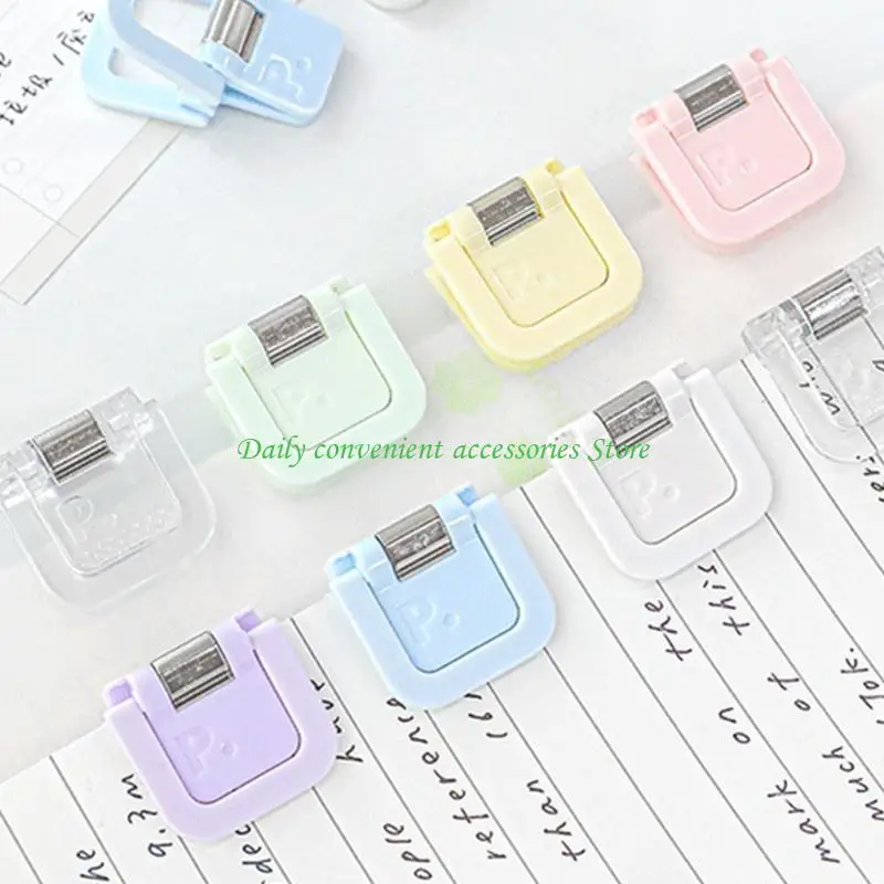 97QB Mini portadocumenti cubico con clip compatto, accessorio scolastico