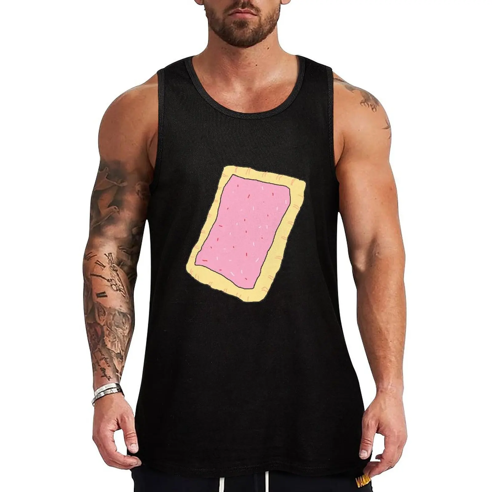 Pop tart. Tank Top sports t-shirts for men summer clothes man 2025