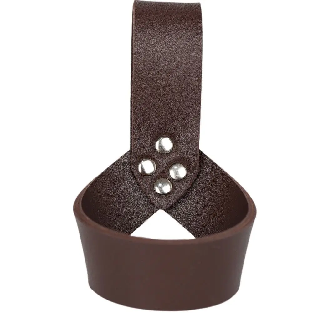 할로윈 중세 기사 바이킹 켈트 검 링 칼집 칼집 PU 가죽 검 액세서리 여성 민족 의상