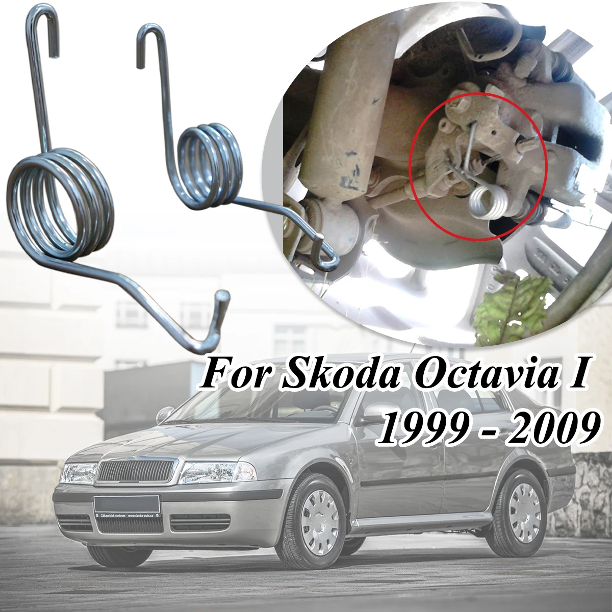 Left Right For Skoda Octavia I Handbrake Rear Parking Brake Lever Caliper Return Springs Stainless Steel Replacement 1999-2009