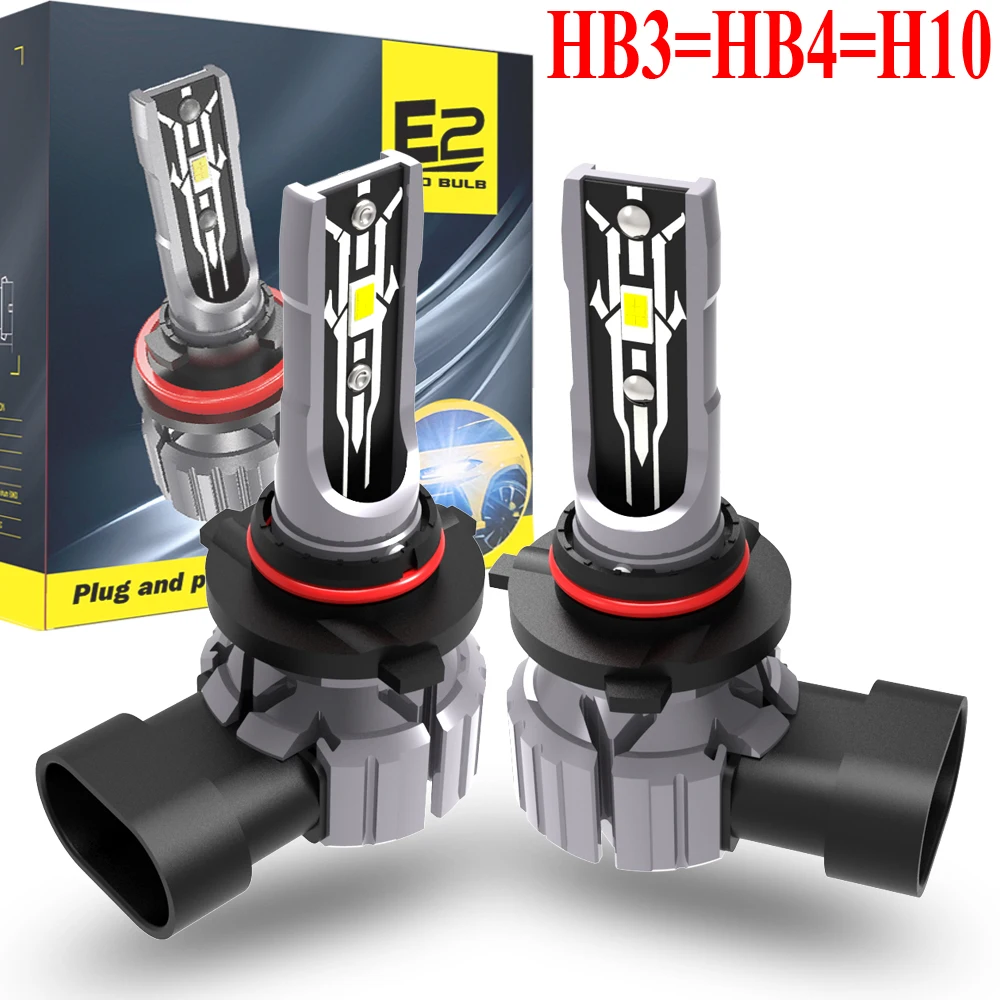 

2pcs H10 9145 PY20d HB3 9005 P20d HB4 9006 P22d Led Headlight Powerful Light Canbus No Error Car Diode Bulb White Moto Fog Lamp