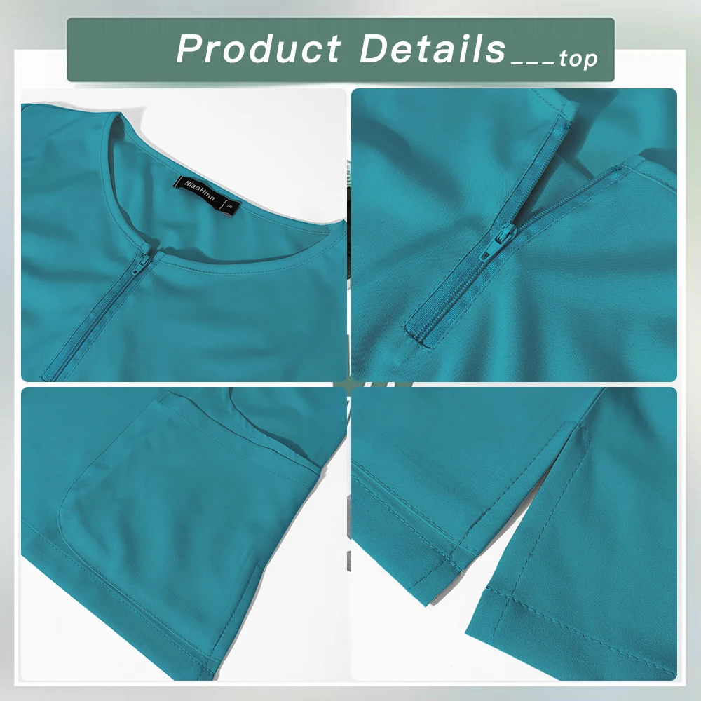 Vêtements de travail médicaux 2 pièces, uniforme d'infirmière d'hôpital, salopette de dentiste, ensemble de gommages, haut de chirurgie, pantalon de jogging, combinaison de travail de beauté clinique Spa