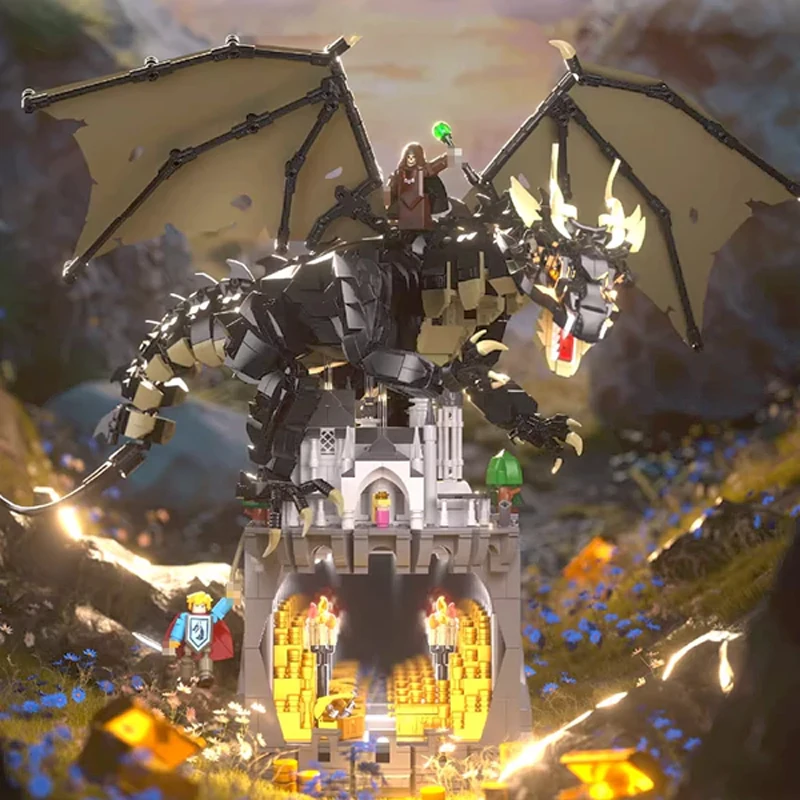 크리에이티브 엑스퍼트 MOC iambrick 30301 Dragon's Cryptic Cache 모델, 빌딩 블록, 브릭 퍼즐 장난감, 어린이 선물, 2363PCs