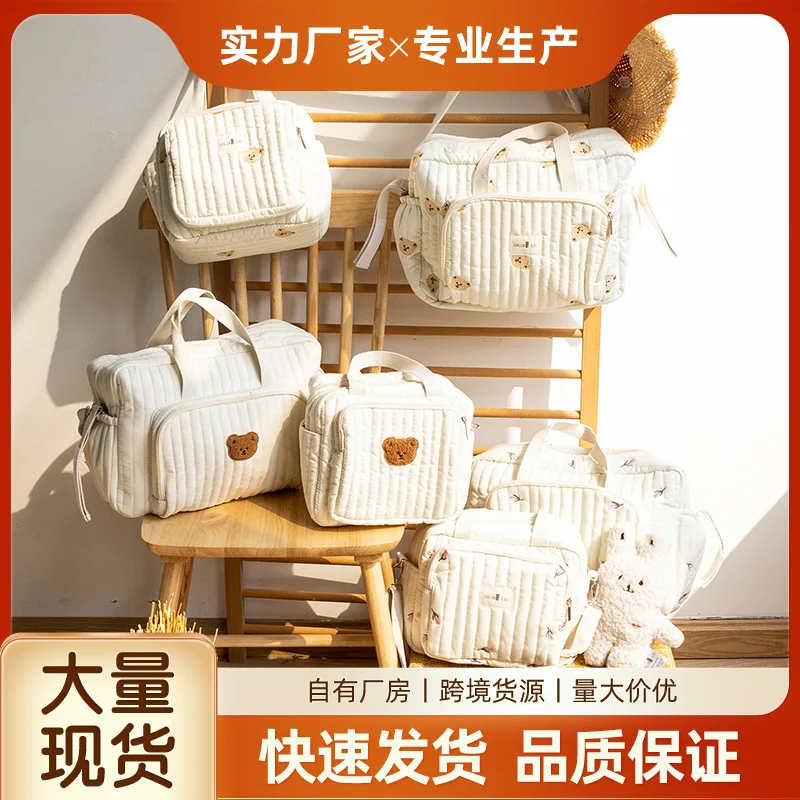 

Children's Shoulder Bag 2025 Spring And Summer New Printing Fashion Storage Handheld Mommy Bag Cotton Cartoon Children's Handbag