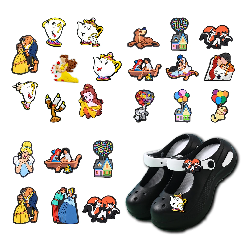 

Disney 'Beauty and the Beast' Shoe Charms 6-100PCS DIY Craft Kit for Kids Girl Dress Up play house Family Party Favors Xmas Gift