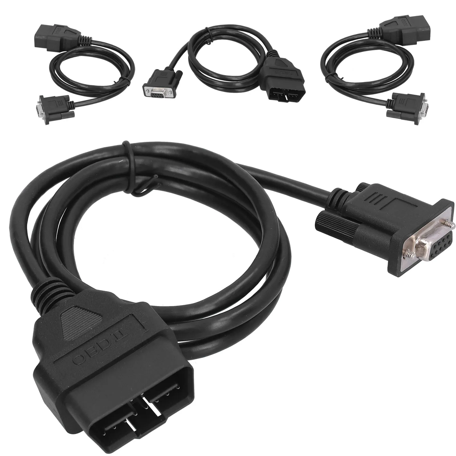 Adaptador de interfaz de diagnóstico de coche, conector de Cable de extensión, 16 pines a RS232 DB9