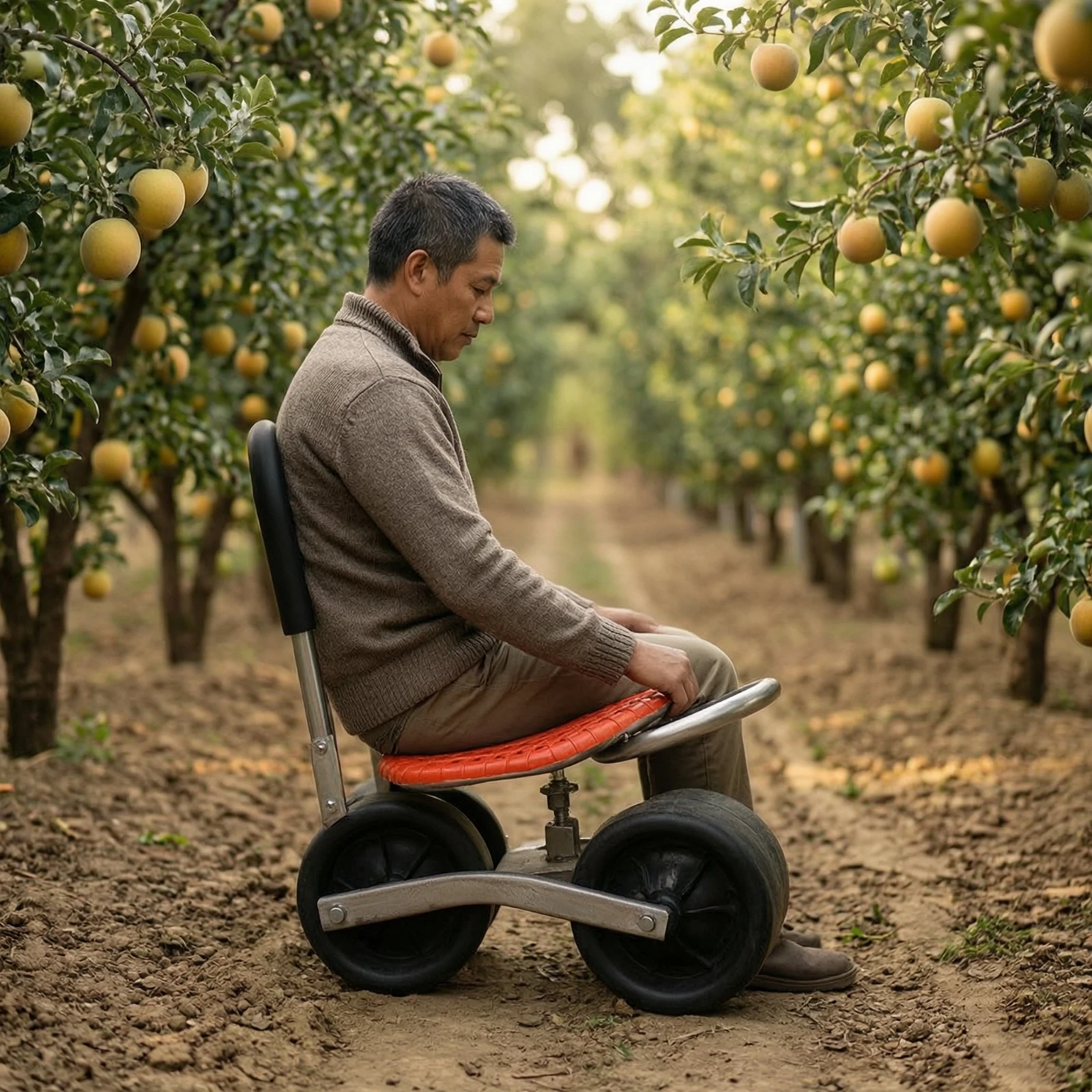 Rolling Garden Seat Wheeled Garden Seat with Wheels Outdoor Stable for Gardeners, Gardening, Planting