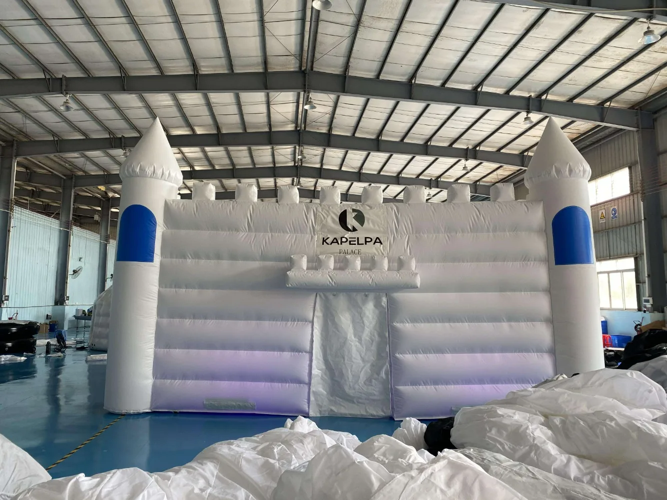 Sayok 23ft White Inflatable Castle House Giant Inflatable Castle Tent with Door Window for Party Show Activity Event Seashipping