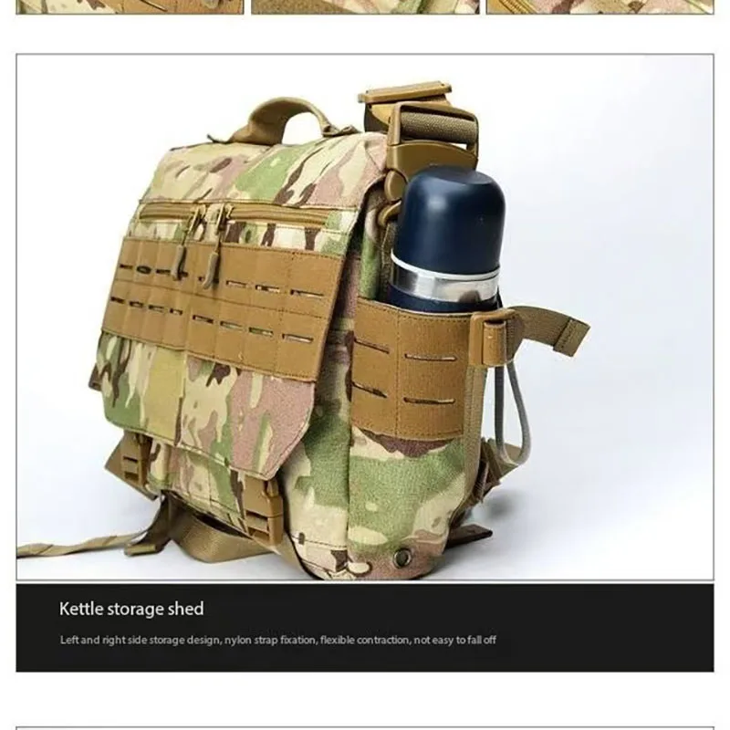 

New American Shoulder bag, men's 14 inch Computer bag, Commuting bag, European and American Retro Tactical Bag