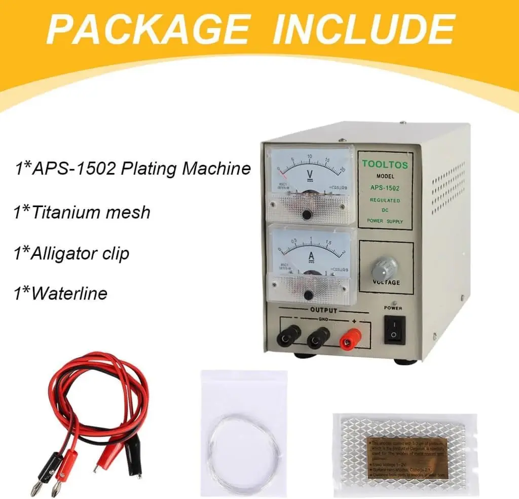 Professional 2A Gold Silver Plating Machine Adjustable Voltage Electroplating Kit for Jewelry DIY and Repair Tools