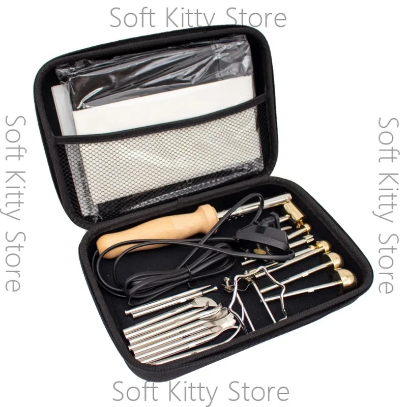 Adjustable Temperature Fabric Flower Maker Tool Kit with 17 Interchangeable Heads - Professional Flower Iron for DIY Flowers