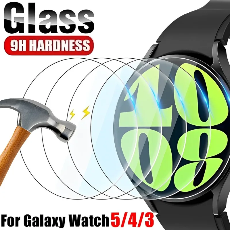 5-1Pcs Tempered Glass for Samsung Galaxy Watch5 4 3 42mm 44mm 45mm 46mm HD Screen Anti-Scratch Protective Film for Samsung Watch