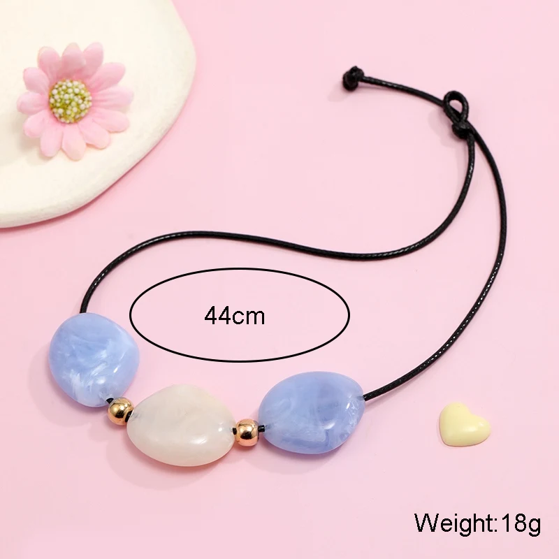 Handmade Vintage Minimalist Imitation Cobblestone Pendants Necklaces for Women