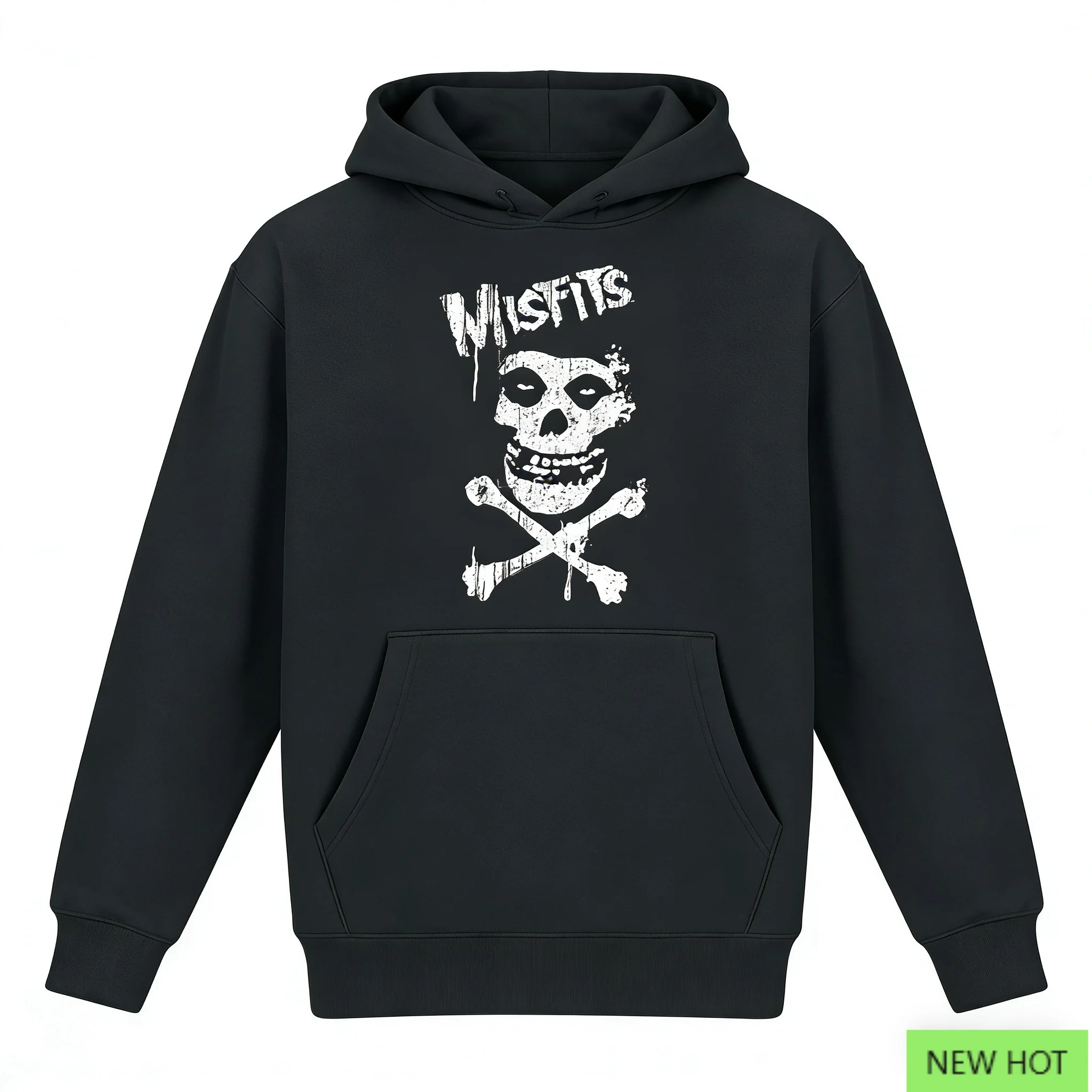 سويت شيرت Vintage Misfits Crimson Ghost Skull من Punk Rock Band Graphic هوديي كاجوال ملابس الشارع للجنسين