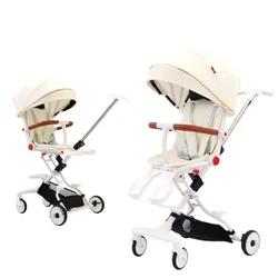 Baby Stroller Bidirectional Sit-lie Baby Stroller Lightweight Baby Walk High Landscape Folding Kids Seat