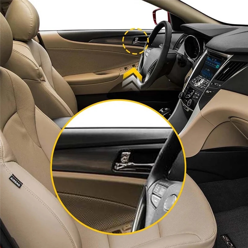 لشركة هيونداي سوناتا 2011-2015 مجموعة مقبض الباب الداخلي الأمامي الأيسر والأيمن-أرقام الجزء 82620-3S010، 82610-3S010 #6