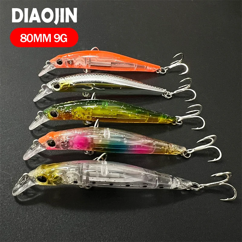 

Sinking Flying Minnow Bait 80mm 9g Vibrate Sinking Jerkbait Swimbait Magnet Transfer Ultra Long Casting Hard Fishing Lure