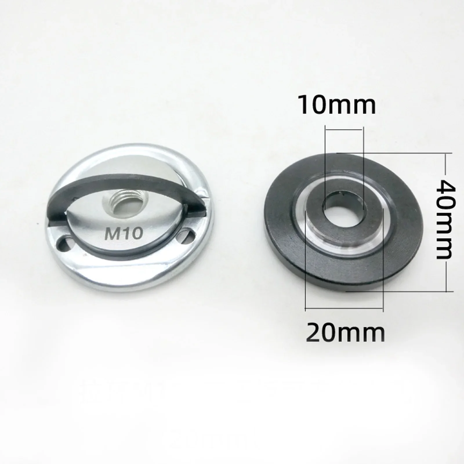 Rebarbadora de travamento automático com porca de flange interna e externa, ferramentas de rosca para discos de corte de 20mm e 22mm, M10, liberação rápida