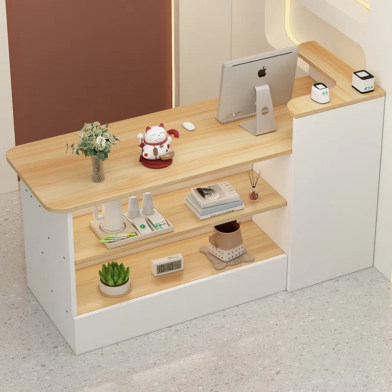 Sales Shop Curved Reception Desk Luxury With Drawers Elegant Office Reception Desk Modern Shop Mesa De Centro Corner Furniture