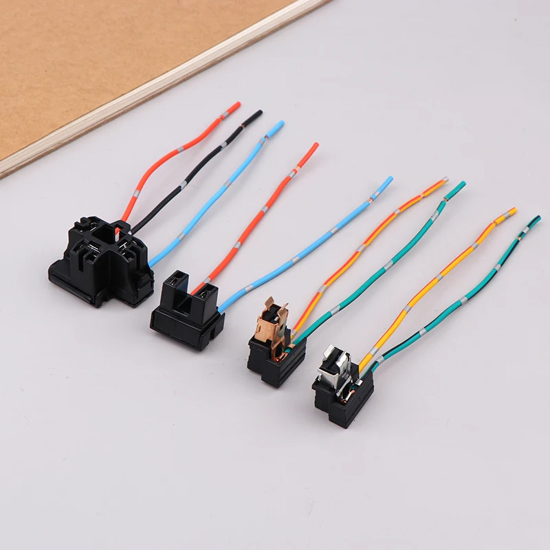 New 2Pcs Headlight Lamp Bulb Socket Wiring Harness Connector Plug Adapter Line For H1 H7 H4 Bulb Car Headlight Connection Plugs