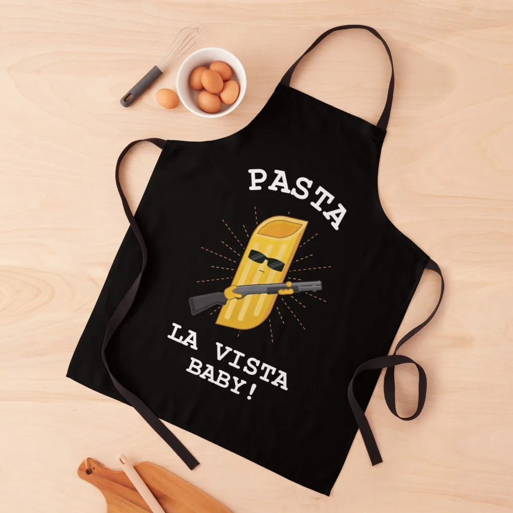 

Pasta La Vista, Baby | Funny Food Cartoon Pun Apron dress apron sexy apron professional hairdresser apron