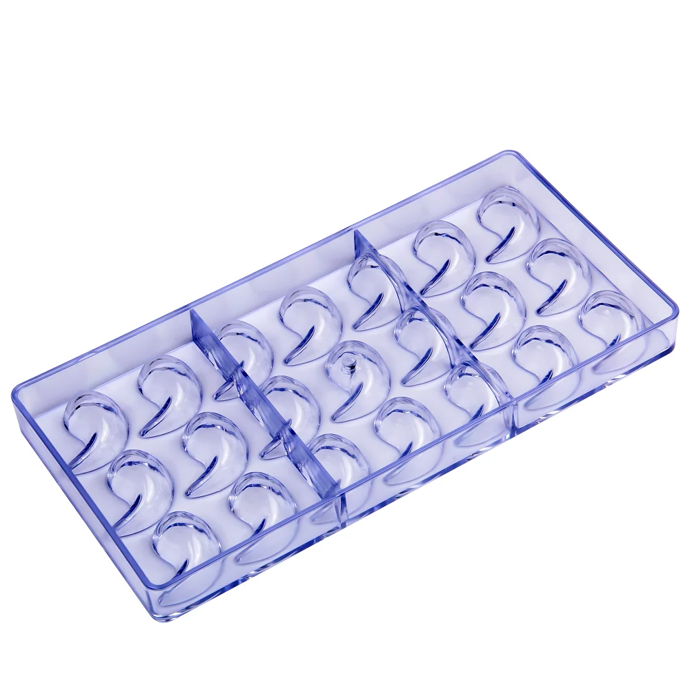Plastic 21 Cavities Teardrop Shaped Baking Chocolate Mold Sweet Ice Cream Craft Tools Icing Cube CC0044
