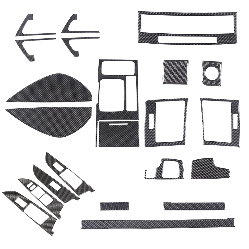 

For Toyota Land Cruiser LC100 LC200 2005-2012 Soft carbon fiber kit Car interior center control panel decorative sticker