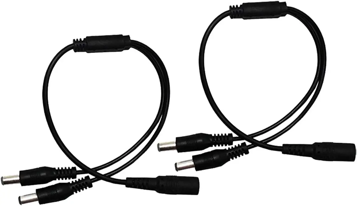 DC Power Splitter Cable 5.5mm 2.1mm 1 To 2/3/4/5/6/8 Way 5V 12V Power Adapter Connector Cord For LED Strip Lights CCTV Camera