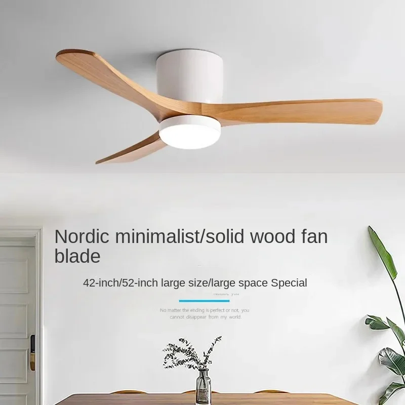 nordico madeira macica ventilador de teto luz forte vento luz sala de estar sala de jantar domestico e comercial retro 01