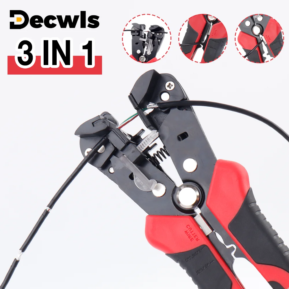 

3-In-1 Automatic Wire Stripper,Electrical Cable Cutter,SelfAdjusting Stripping Tool,Electrician Crimper,Crimping Stripping Plier