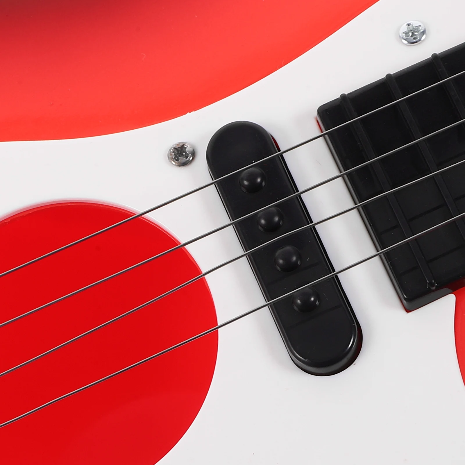 1Pc Mini Electric Bass Guitar Toy for Kids - Brown Strings, Musical Practice Instrument, Early Learning Education Toy