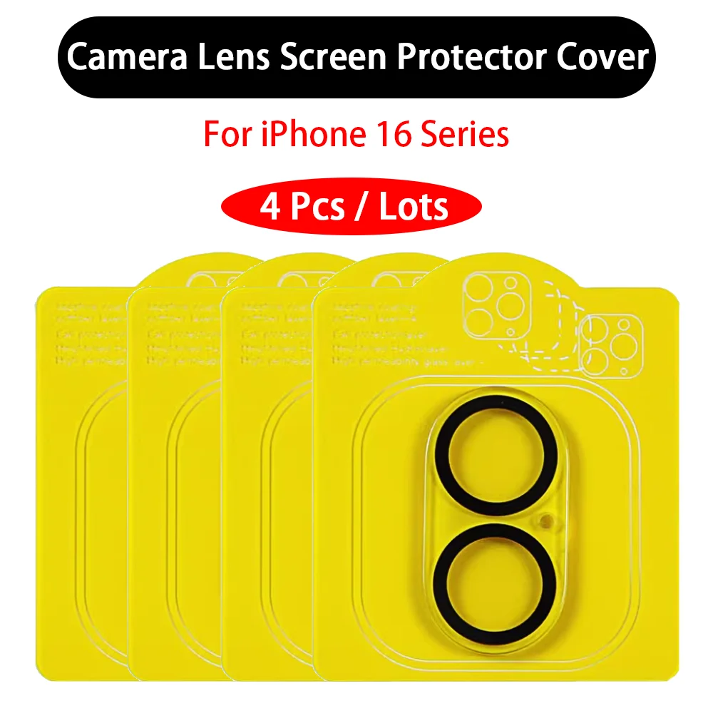 4Pcs Camera Lens Screen Protector Cover For iPhone 16 Pro Max 16 Plus iPhone 16 Tempered Glass Protection Film Phone Accessories