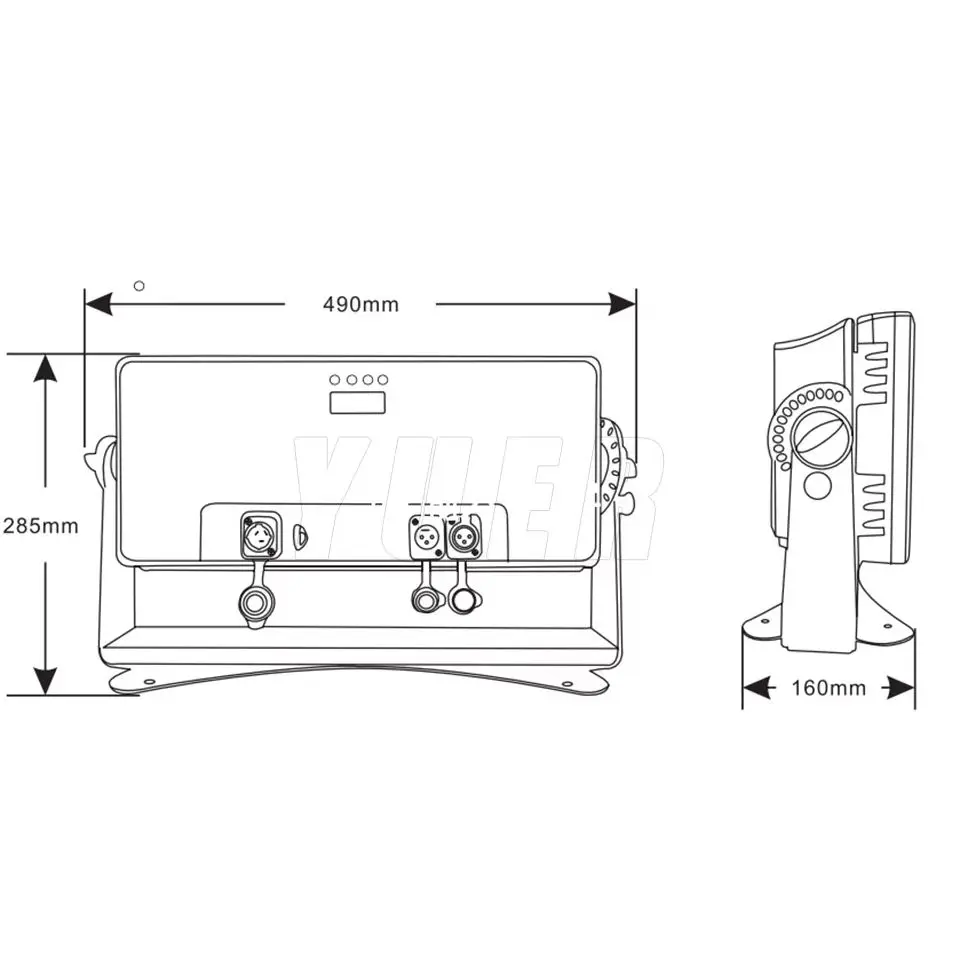 YUER IP65 Strobe Light RGBW 12+12 Segements Wash Effect Flash Dj Disco Gathering High Bright Flashing Stage Effect Lighting
