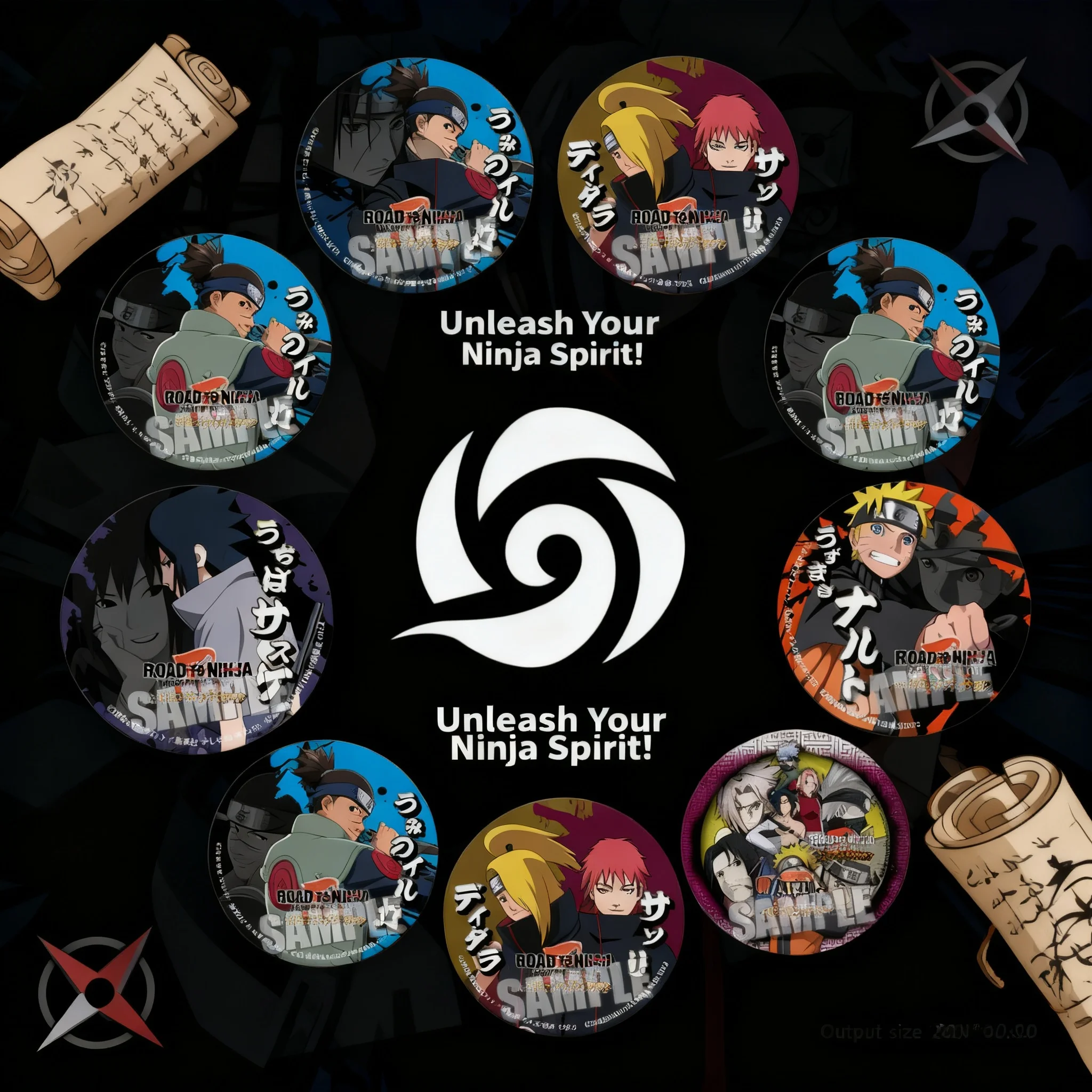 

Anime Naruto Shippuden Badge Keychain Sasuke Itachi Kakashi Movie Ninja Road Cosplay Accessories Collectible Gift Merchandise