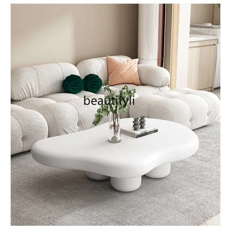 

Nordic Irregular Cloud Tea Table Creative Cream Series Living Room Tea Table B & B Silent Style