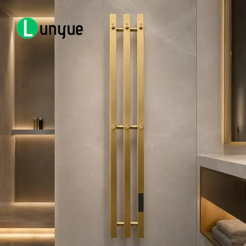 Russian Certified Vertical Extended Constant Temperature Electric Towel Rack 3 Stainless Steel Carbon Fiber Heating Rail for
